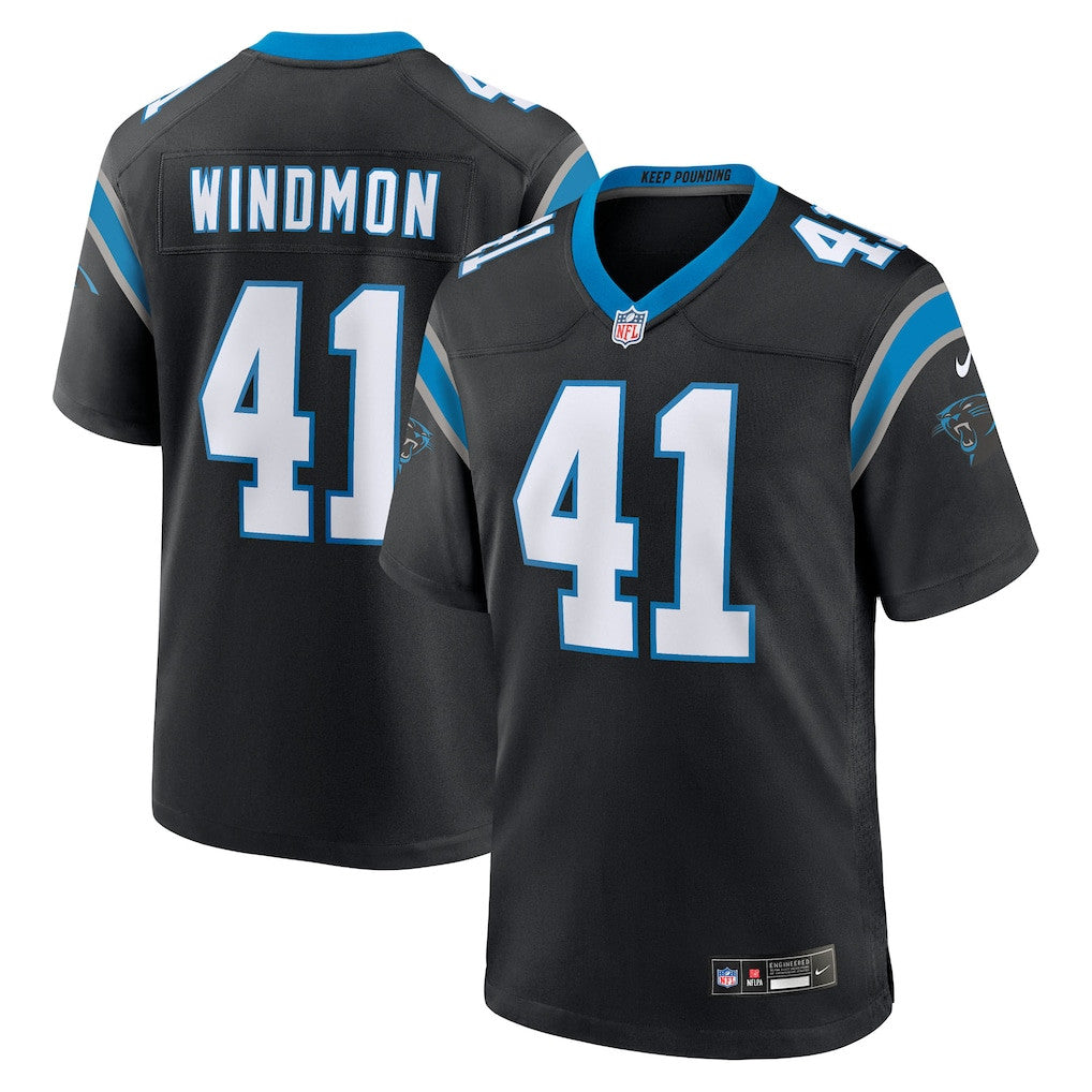 Jacoby Windmon 41 Carolina Panthers Team Game Men Jersey - Black