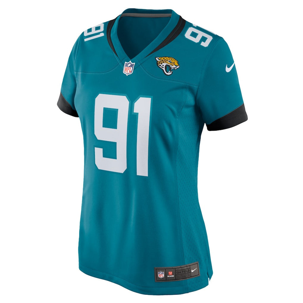 Arik Armstead 91 Jacksonville Jaguars Women's Team Game Jersey - Teal