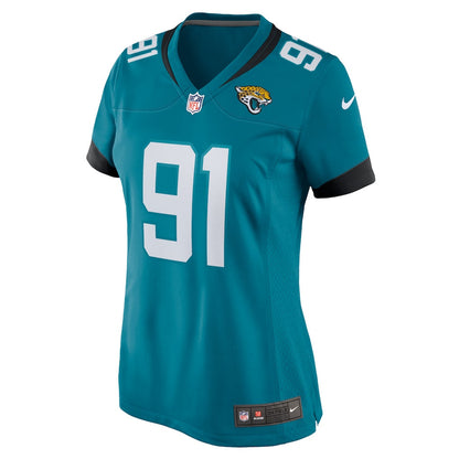 Arik Armstead 91 Jacksonville Jaguars Women's Team Game Jersey - Teal