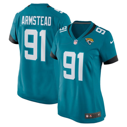 Arik Armstead 91 Jacksonville Jaguars Women's Team Game Jersey - Teal
