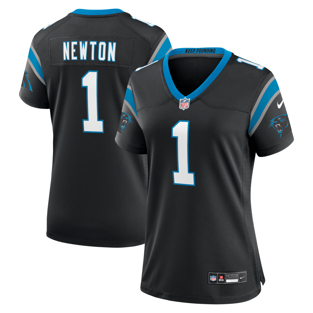 Cam Newton 1 Carolina Panthers Women's Team Retired Game Jersey - Black