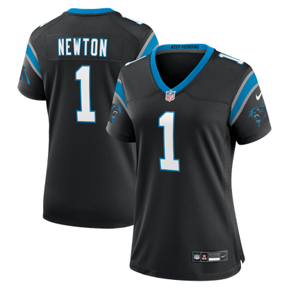Cam Newton 1 Carolina Panthers Women's Team Retired Game Jersey - Black
