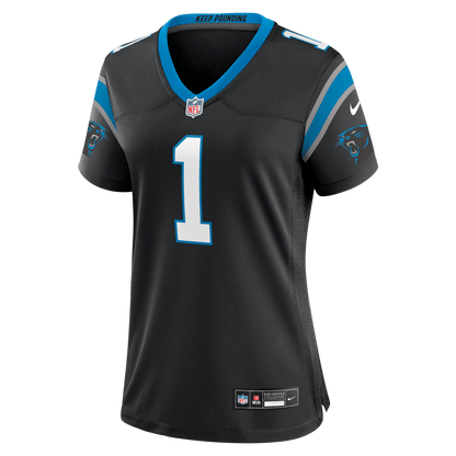 Cam Newton 1 Carolina Panthers Women's Team Retired Game Jersey - Black