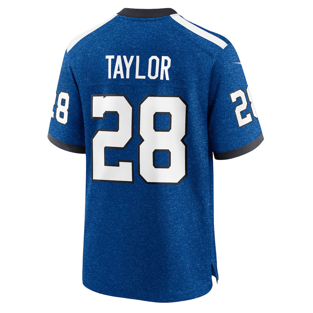 Jonathan Taylor 28 Indianapolis Colts Indiana Nights Alternate Game Men Jersey - Royal