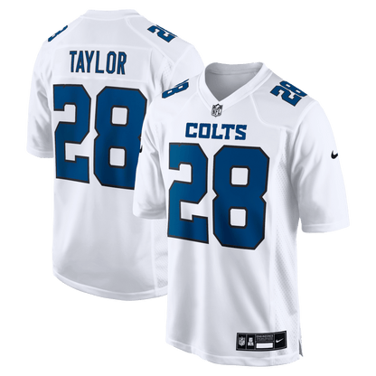 Jonathan Taylor 28 Indianapolis Colts Fashion Game Men Jersey - Tundra White