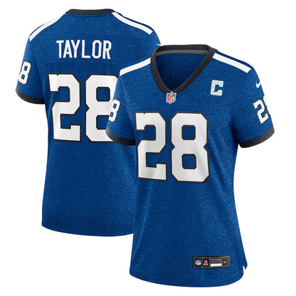 Jonathan Taylor 28 Indianapolis Colts Women's Indiana Nights Alternate Game Jersey - Royal