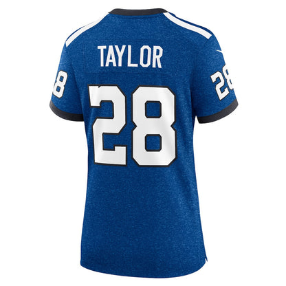 Jonathan Taylor 28 Indianapolis Colts Women's Indiana Nights Alternate Game Jersey - Royal