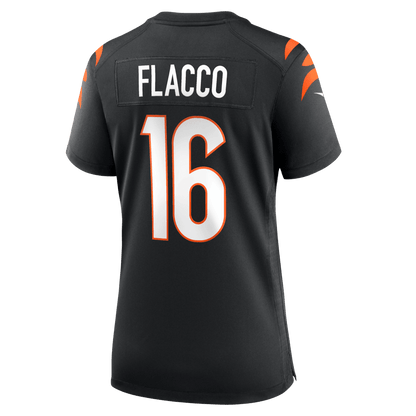 Joe Flacco 16 Cincinnati Bengals Women's Team Game Jersey - Black