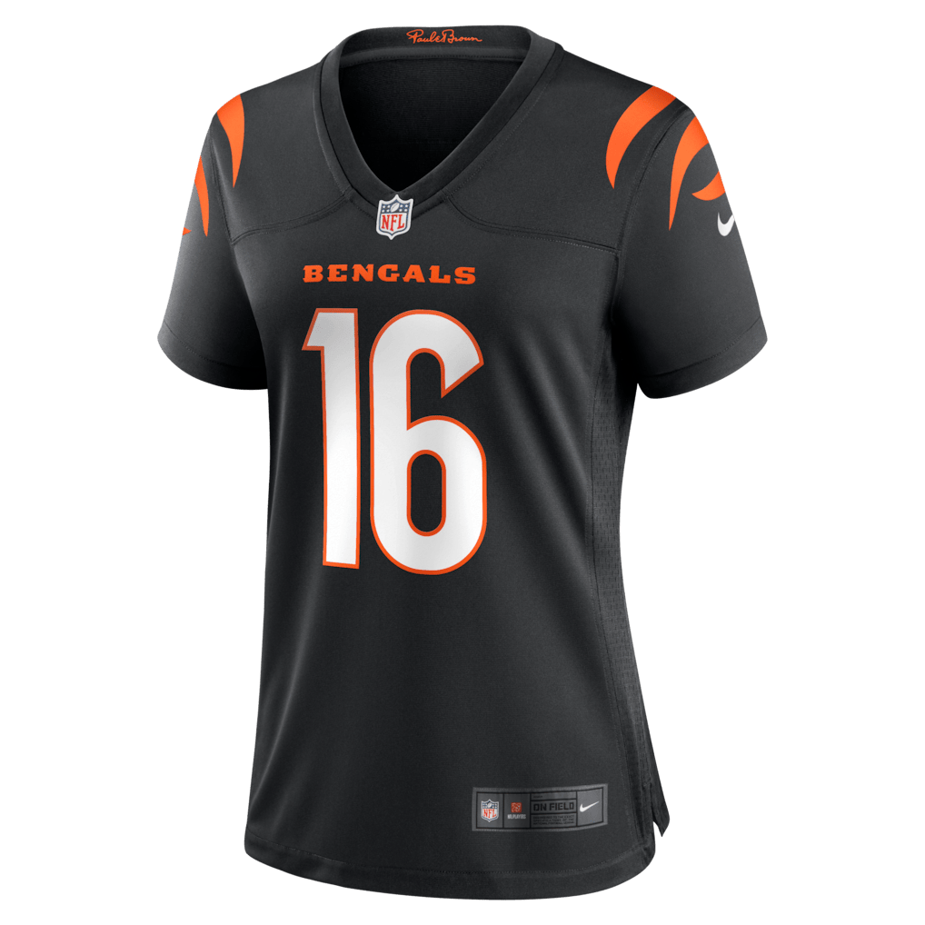 Joe Flacco 16 Cincinnati Bengals Women's Team Game Jersey - Black