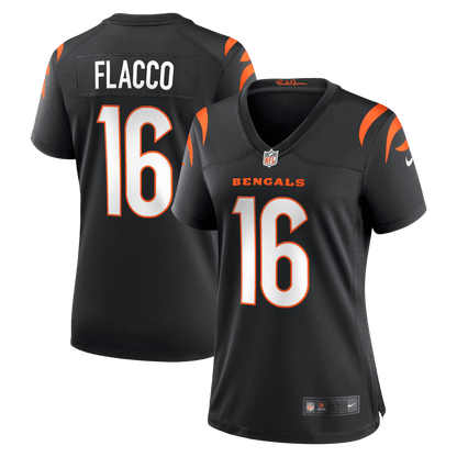 Joe Flacco 16 Cincinnati Bengals Women's Team Game Jersey - Black