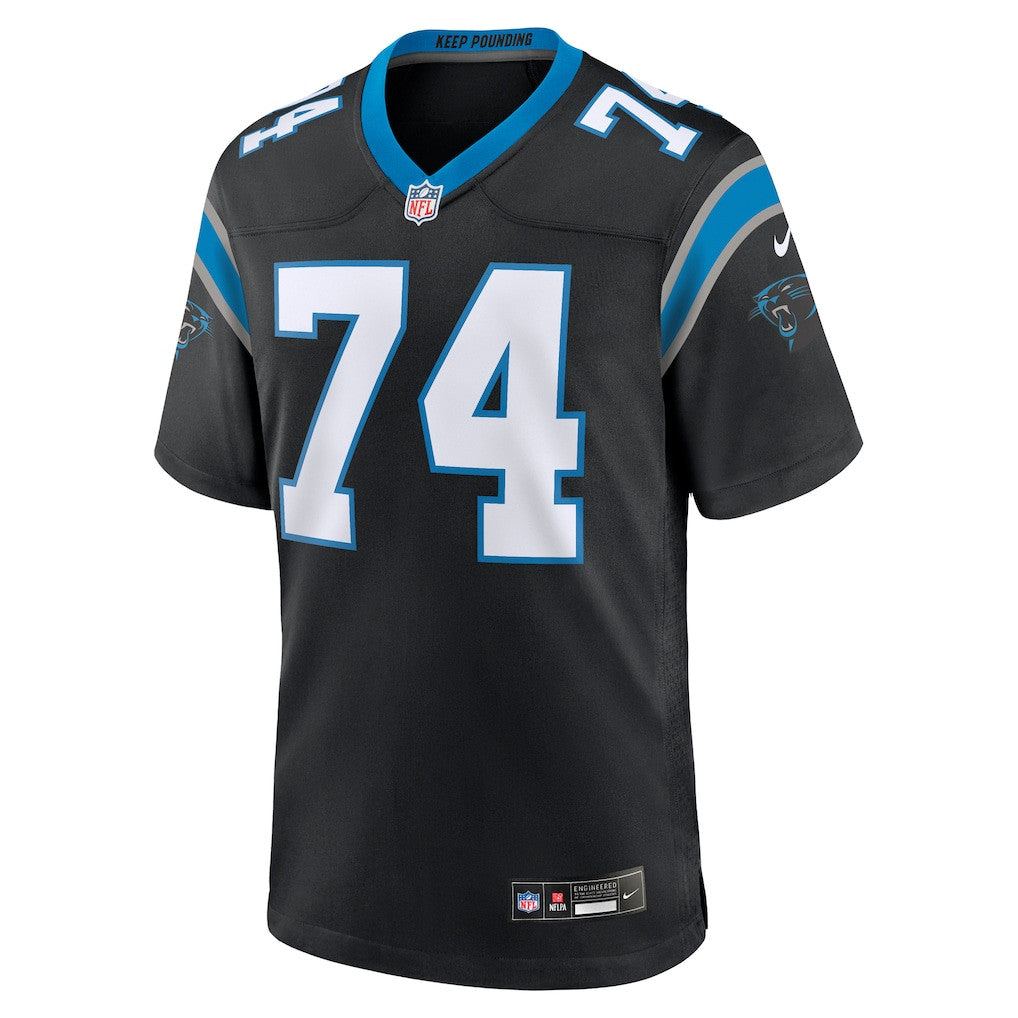 Jake Curhan 74 Carolina Panthers Team Game Men Jersey - Black