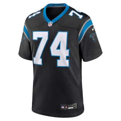 Jake Curhan 74 Carolina Panthers Team Game Men Jersey - Black