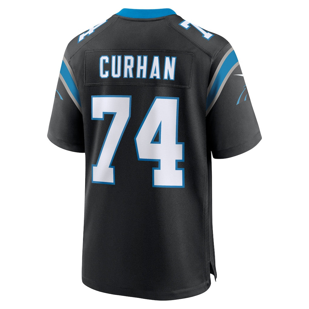 Jake Curhan 74 Carolina Panthers Team Game Men Jersey - Black