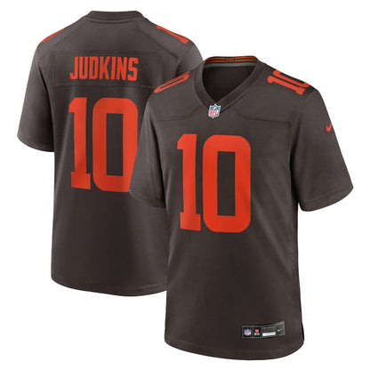Quinshon Judkins 10 Cleveland Browns Alpha Dawg Game Men Jersey - Brown