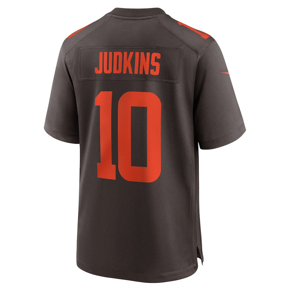 Quinshon Judkins 10 Cleveland Browns Alpha Dawg Game Men Jersey - Brown