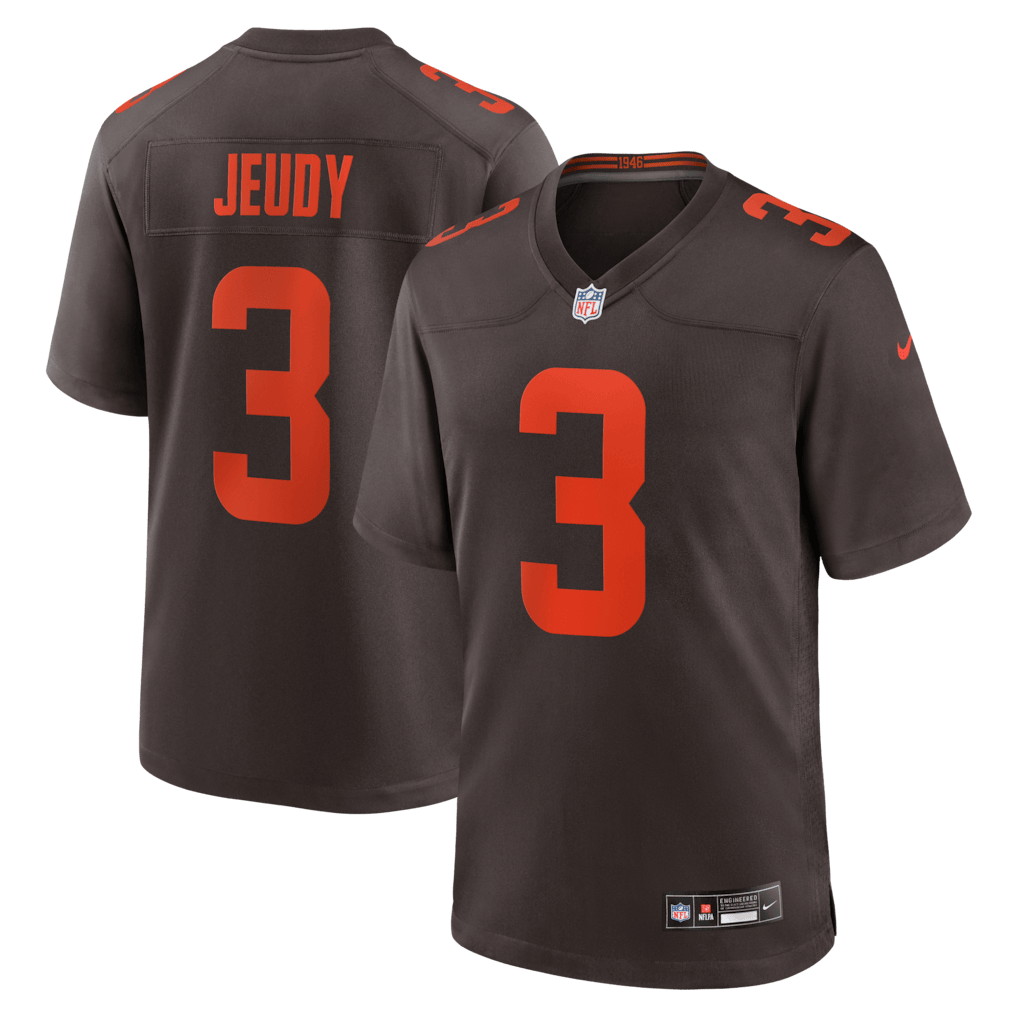 Jerry Jeudy 3 Cleveland Browns Alpha Dawg Game Men Jersey - Brown
