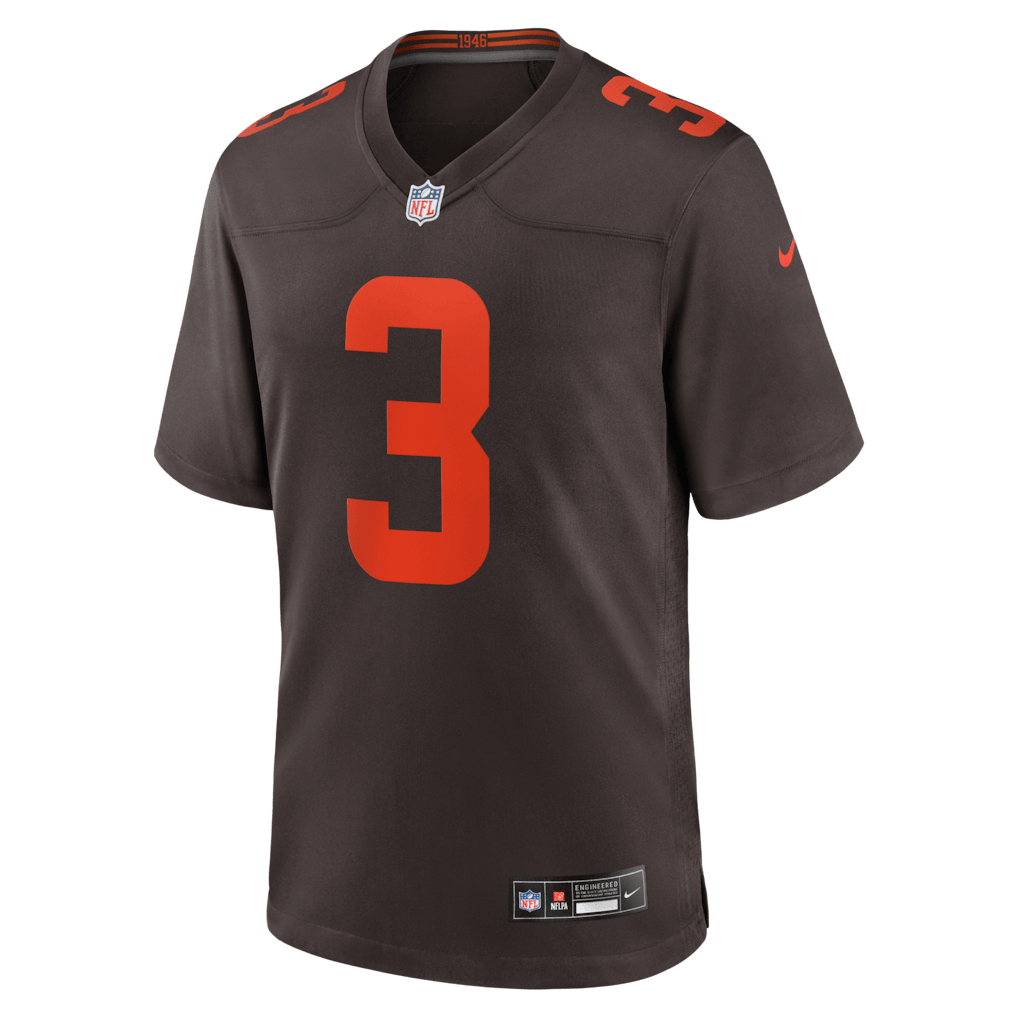 Jerry Jeudy 3 Cleveland Browns Alpha Dawg Game Men Jersey - Brown