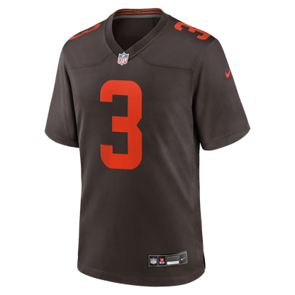 Jerry Jeudy 3 Cleveland Browns Alpha Dawg Game Men Jersey - Brown