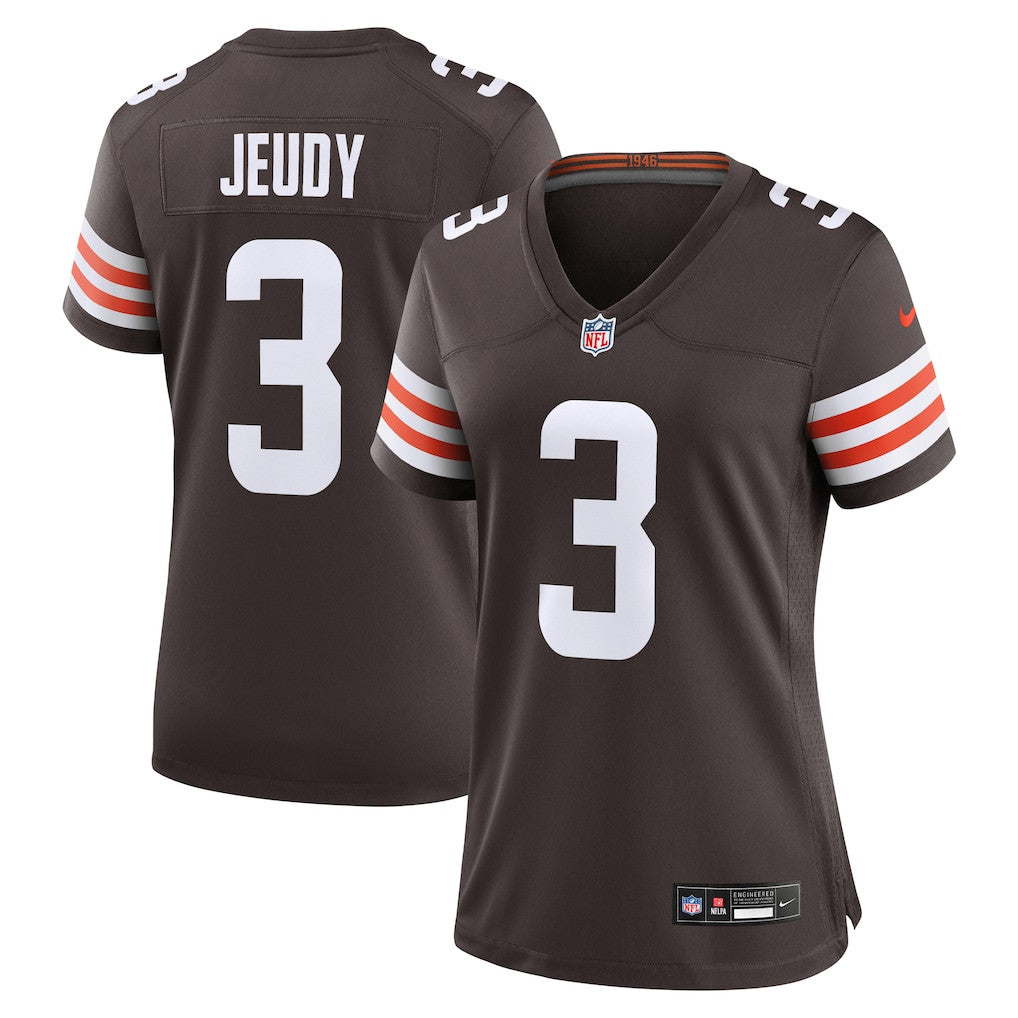Jerry Jeudy 3 Cleveland Browns Women's Game Jersey - Brown