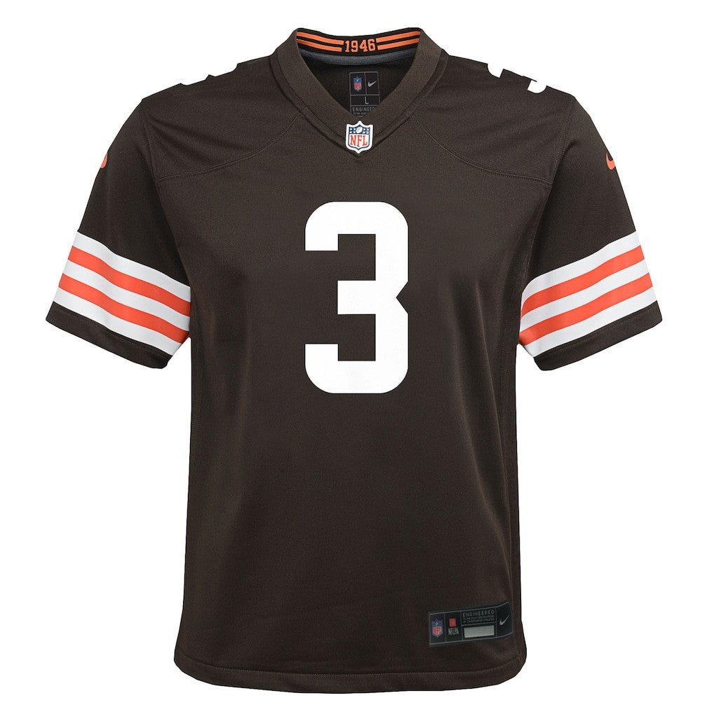 Jerry Jeudy 3 Cleveland Browns Team Game YOUTH Jersey - Brown
