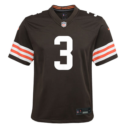 Jerry Jeudy 3 Cleveland Browns Team Game YOUTH Jersey - Brown