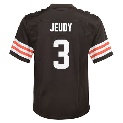 Jerry Jeudy 3 Cleveland Browns Team Game YOUTH Jersey - Brown