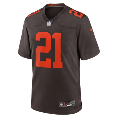 Denzel Ward 21 Cleveland Browns Alpha Dawg Game Men Jersey - Brown
