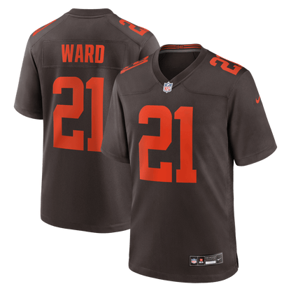 Denzel Ward 21 Cleveland Browns Alpha Dawg Game Men Jersey - Brown