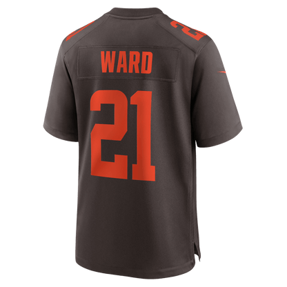Denzel Ward 21 Cleveland Browns Alpha Dawg Game Men Jersey - Brown