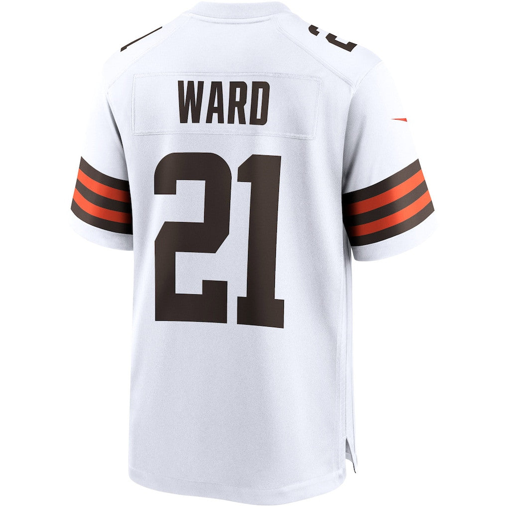 Denzel Ward 21 Cleveland Browns Game Men Jersey - White