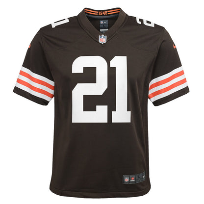 Denzel Ward 21 Cleveland Browns Game YOUTH Jersey - Brown