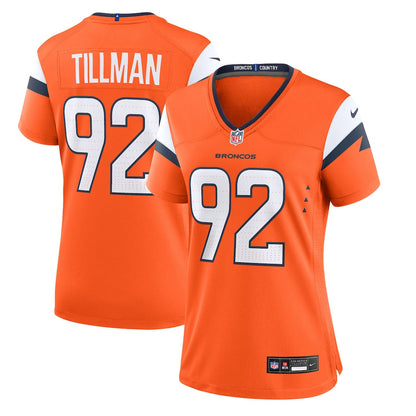 Dondrea Tillman 92 Denver Broncos Women's Team Game Jersey - Orange