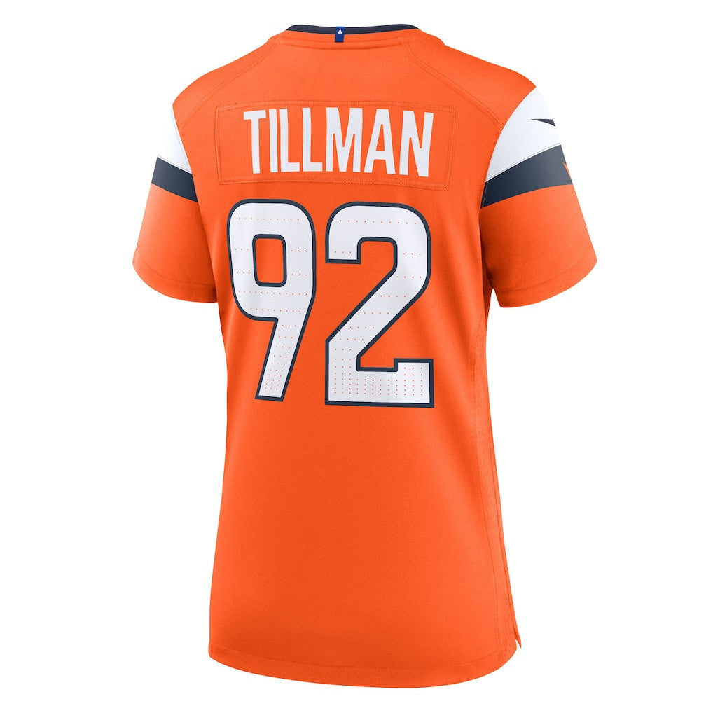 Dondrea Tillman 92 Denver Broncos Women's Team Game Jersey - Orange