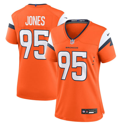 Sai'vion Jones 95 Denver Broncos Women's Team Game Jersey - Orange