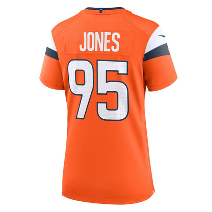 Sai'vion Jones 95 Denver Broncos Women's Team Game Jersey - Orange