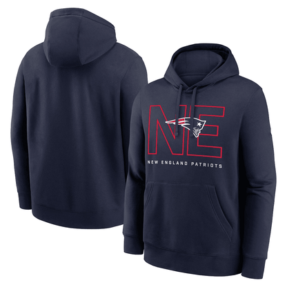 New England Patriots Navy Pullover Hoodie – Graphic - Unisex Fan Apparel