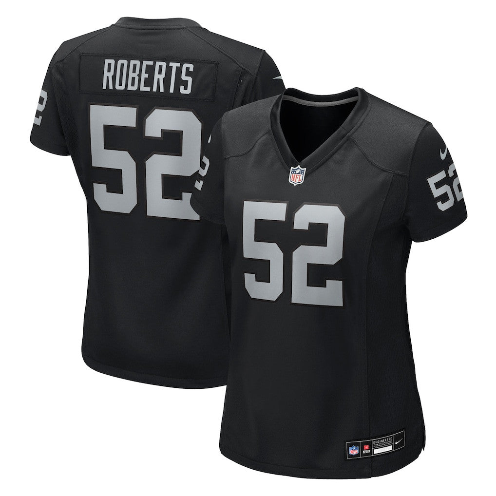Elandon Roberts 52 Las Vegas Raiders Women's Team Game Jersey - Black