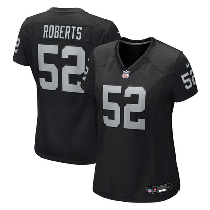 Elandon Roberts 52 Las Vegas Raiders Women's Team Game Jersey - Black