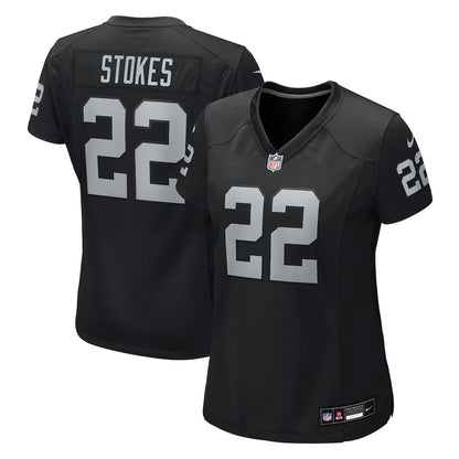 Eric Stokes 22 Las Vegas Raiders Women's Team Game Jersey - Black