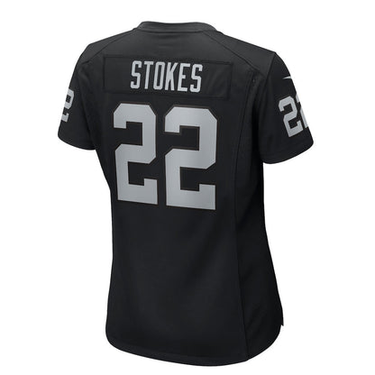 Eric Stokes 22 Las Vegas Raiders Women's Team Game Jersey - Black