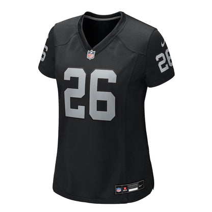 Darien Porter 26 Las Vegas Raiders Women's Team Game Jersey - Black