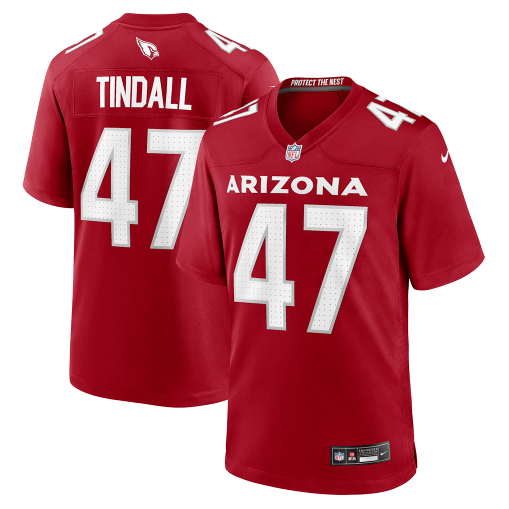 Channing Tindall 47 Arizona Cardinals Team Game Men Jersey - Cardinal