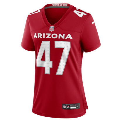 Channing Tindall 47 Arizona Cardinals Women's Team Game Jersey - Cardinal