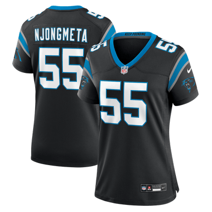 Maema Njongmeta 55 Carolina Panthers Women's Team Game Jersey - Black