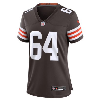 Thayer Munford 64 Cleveland Browns Women's Team Game Jersey - Brown