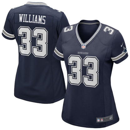Javonte Williams 33 Dallas Cowboys Women's Team Game Jersey - Navy