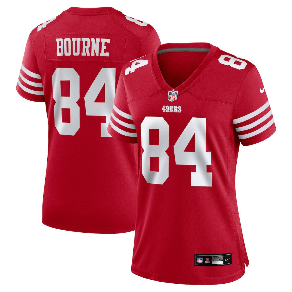 Kendrick Bourne 84 San Francisco 49ers Women's Team Game Jersey - Scarlet