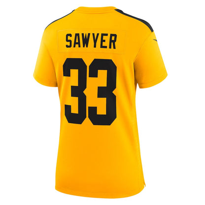 Jack Sawyer 33 Pittsburgh Steelers Women's Alternate Game Jersey - Gold