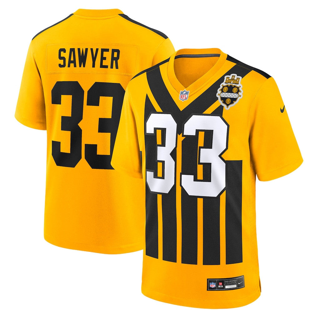 Jack Sawyer 33 Pittsburgh Steelers Alternate Game Men Jersey - Gold