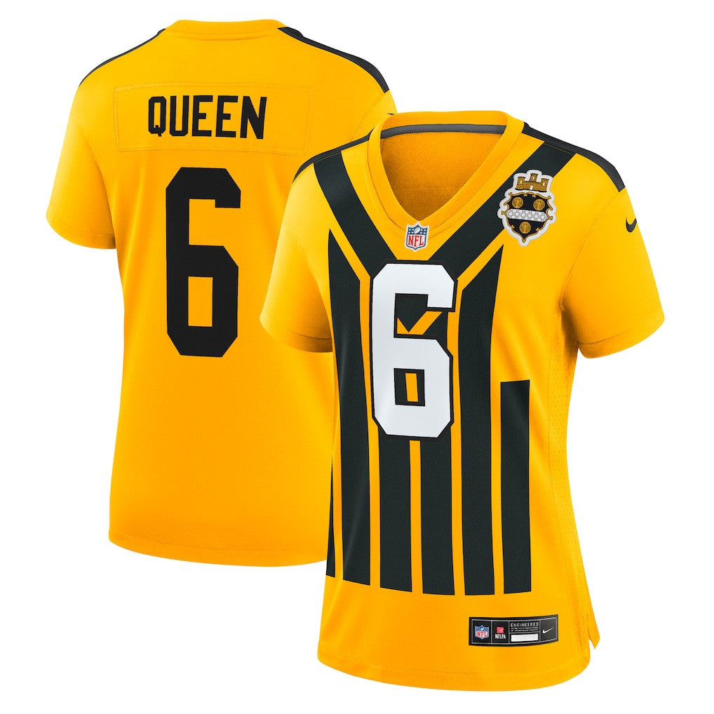 Patrick Queen 6 Pittsburgh Steelers Women's Alternate 1933 Throwback Game Jersey - Gold